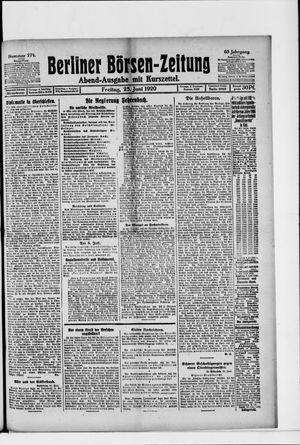 Berliner Börsen-Zeitung on Jun 25, 1920