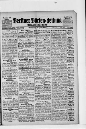 Berliner Börsen-Zeitung vom 30.06.1920