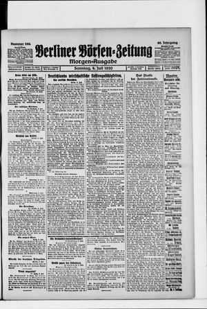 Berliner Börsen-Zeitung vom 04.07.1920
