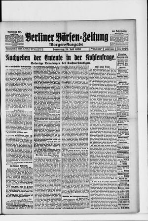 Berliner Börsen-Zeitung vom 11.07.1920