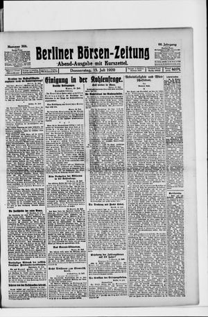 Berliner Börsen-Zeitung vom 15.07.1920