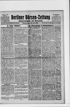 Berliner Börsen-Zeitung on Jul 22, 1920