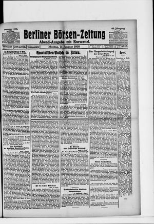 Berliner Börsen-Zeitung vom 02.08.1920