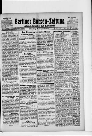 Berliner Börsen-Zeitung vom 03.08.1920