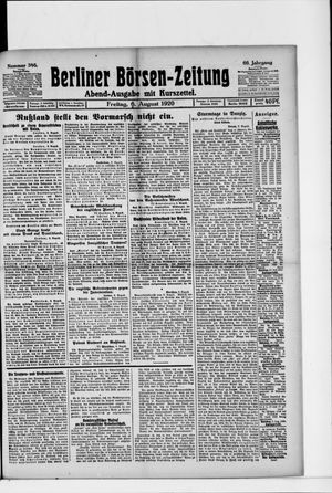 Berliner Börsen-Zeitung vom 06.08.1920