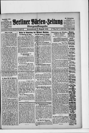 Berliner Börsen-Zeitung vom 07.08.1920