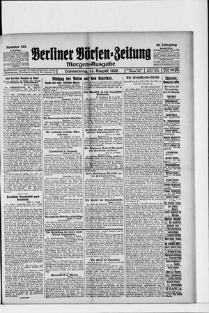 Berliner Börsen-Zeitung vom 12.08.1920