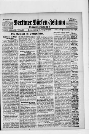 Berliner Börsen-Zeitung vom 19.08.1920