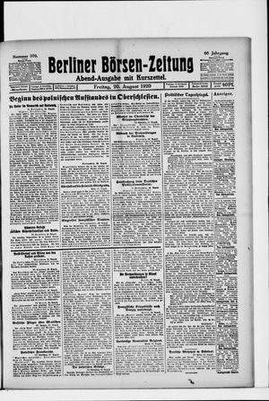 Berliner Börsen-Zeitung vom 20.08.1920