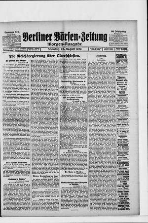 Berliner Börsen-Zeitung vom 22.08.1920