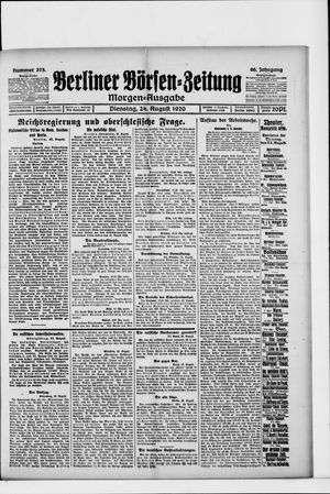 Berliner Börsen-Zeitung vom 24.08.1920