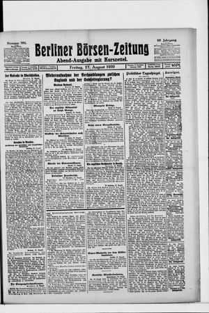Berliner Börsen-Zeitung vom 27.08.1920