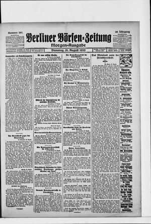 Berliner Börsen-Zeitung vom 31.08.1920