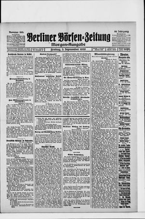 Berliner Börsen-Zeitung vom 03.09.1920