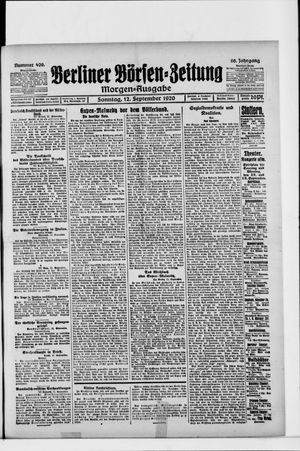 Berliner Börsen-Zeitung vom 12.09.1920