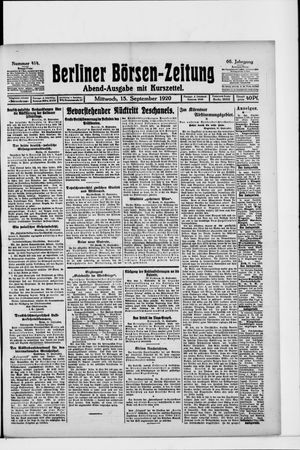 Berliner Börsen-Zeitung vom 15.09.1920
