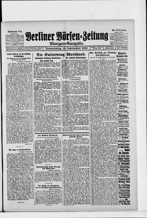 Berliner Börsen-Zeitung vom 16.09.1920