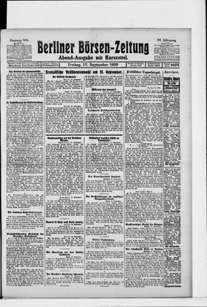 Berliner Börsen-Zeitung vom 17.09.1920