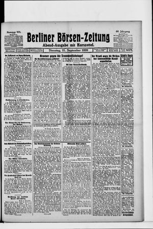 Berliner Börsen-Zeitung vom 21.09.1920