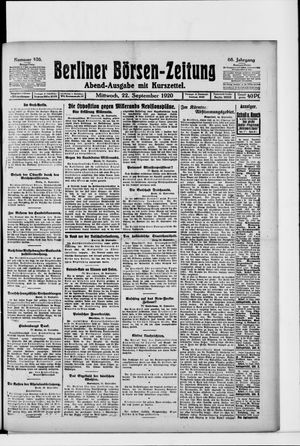 Berliner Börsen-Zeitung vom 22.09.1920