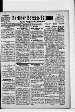 Berliner Börsen-Zeitung vom 29.09.1920