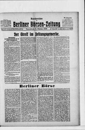 Berliner Börsen-Zeitung vom 09.10.1920