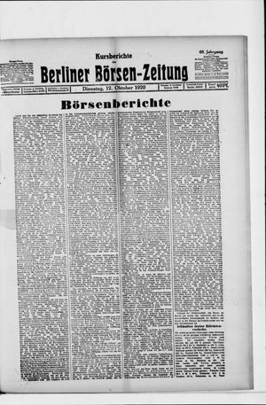 Berliner Börsen-Zeitung vom 12.10.1920