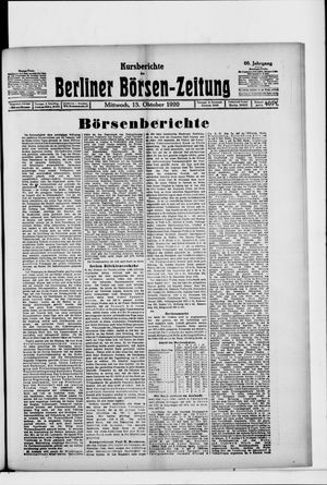 Berliner Börsen-Zeitung vom 13.10.1920
