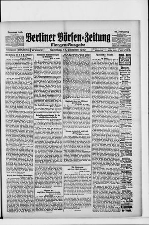 Berliner Börsen-Zeitung vom 17.10.1920
