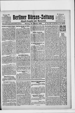Berliner Börsen-Zeitung vom 18.10.1920
