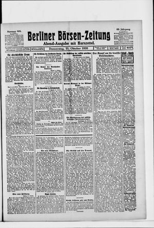 Berliner Börsen-Zeitung vom 21.10.1920