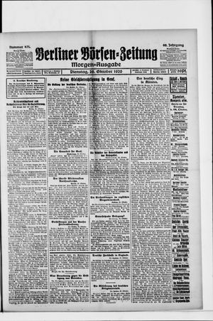 Berliner Börsen-Zeitung vom 26.10.1920