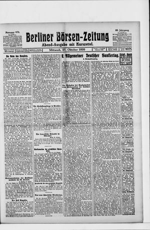 Berliner Börsen-Zeitung vom 27.10.1920