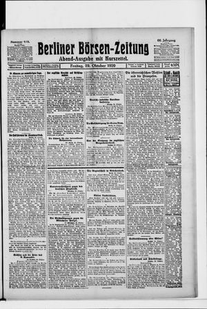 Berliner Börsen-Zeitung vom 29.10.1920