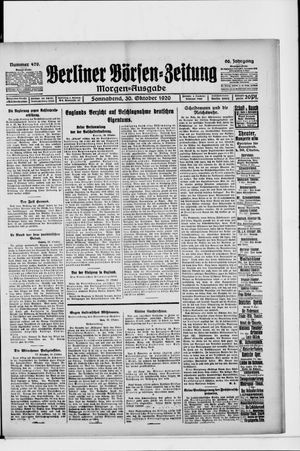 Berliner Börsen-Zeitung vom 30.10.1920