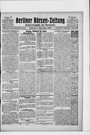 Berliner Börsen-Zeitung vom 03.11.1920