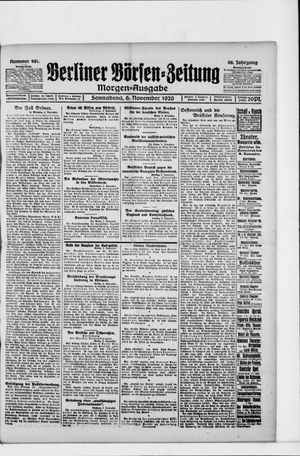 Berliner Börsen-Zeitung vom 06.11.1920