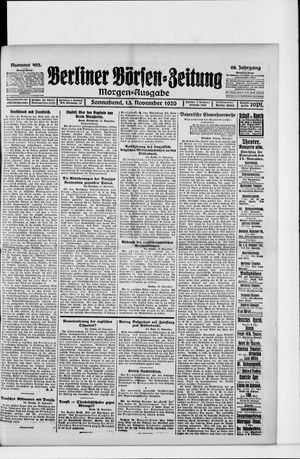 Berliner Börsen-Zeitung vom 13.11.1920