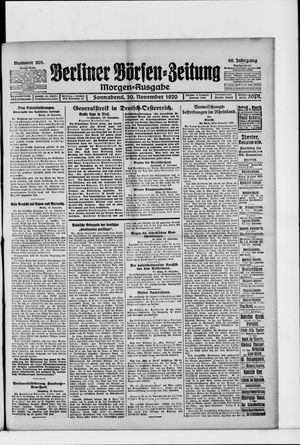Berliner Börsen-Zeitung vom 20.11.1920