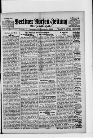 Berliner Börsen-Zeitung vom 21.11.1920