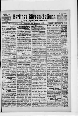 Berliner Börsen-Zeitung vom 23.11.1920