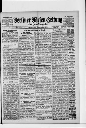 Berliner Börsen-Zeitung vom 26.11.1920