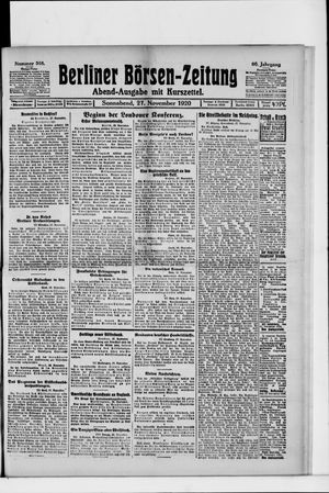 Berliner Börsen-Zeitung vom 27.11.1920