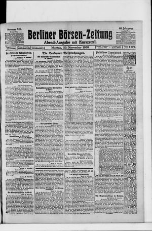 Berliner Börsen-Zeitung vom 29.11.1920