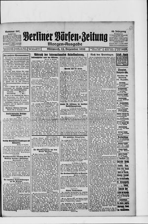 Berliner Börsen-Zeitung vom 15.12.1920