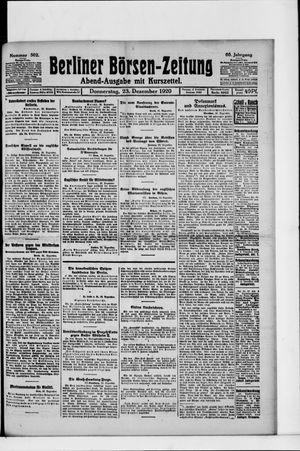 Berliner Börsen-Zeitung vom 23.12.1920