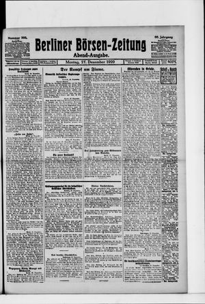 Berliner Börsen-Zeitung vom 27.12.1920