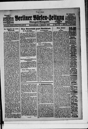 Berliner Börsen-Zeitung vom 01.01.1921