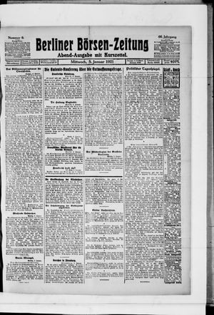 Berliner Börsen-Zeitung vom 05.01.1921