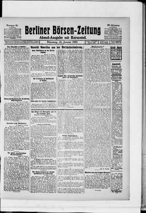 Berliner Börsen-Zeitung vom 11.01.1921